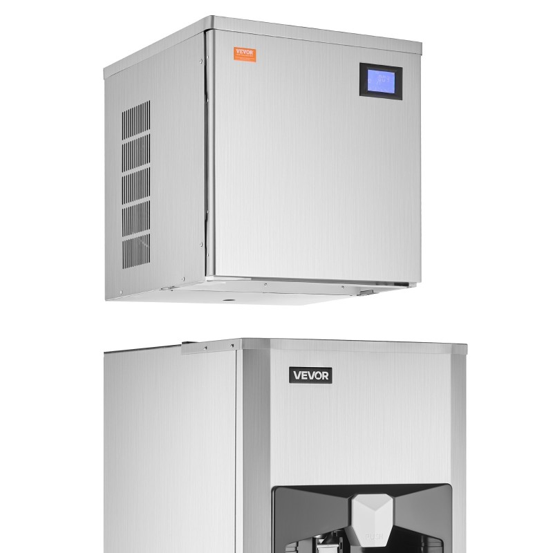 Kaupallinen jääpalakone 163 kg vuorokaudessa 80 kg säiliö kosketusnäytöllä itsepuhdistuksella