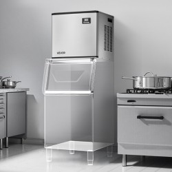 Kaupallinen jääpalakoneen yläosa ruostumattomasta teräksestä 181 kg vuorokaudessa 160 muottia