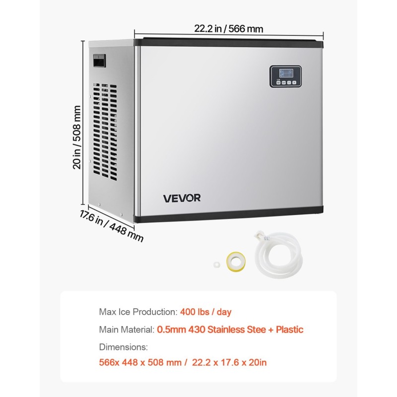 Jääpalakoneen yläosa ruostumaton teräs 181,4 kg/vrk 160 muottia ravintola baari hotelli