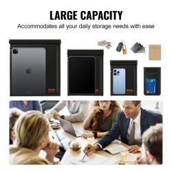 Signaalinsuojauspussisetti 4-osainen lasikuitu nikkeli-kupari palonkestävä musta kannettavalle ja mobiililaitteille