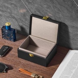 Signaalinsuojauslaatikko PU-nahkainen musta 150×115×74 mm estää WiFi Bluetooth GPS RFID 5G