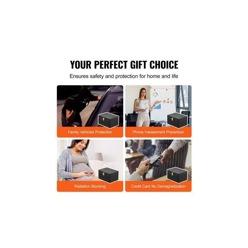 Faraday-laatikko PU-nahka musta 160×130×93 mm 5–8 avainta