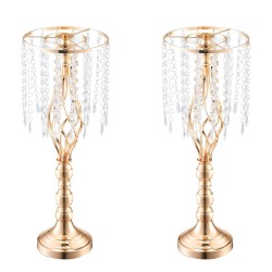 Metallinen kukkateline hiiliteräs 55 cm 2 kpl ranskalainen kulta häät juhlapöytä