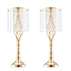 Metallinen kukkateline hiiliteräs 55 cm 2 kpl ranskalainen kulta häät juhlapöytä