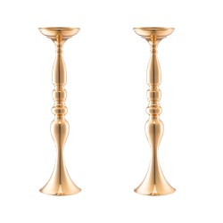 Hiiliteräksinen juhlamaljakko 50 cm 24 kappaletta ranskalaiskultainen pöytäkeskiö