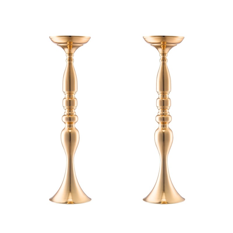 Hiiliteräksinen juhlamaljakko 50 cm 24 kappaletta ranskalaiskultainen pöytäkeskiö