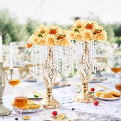 Kukkatelineet hiiliterästä 43 cm ranskalainen kulta 20 kpl häihin