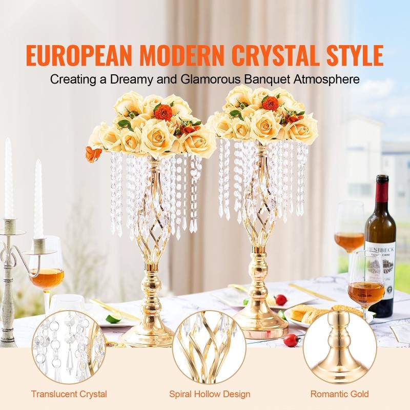 Hiiliteräksinen kukkateline 49 cm korkea ranskan kullanvärinen 12 kpl juhlapöytiin