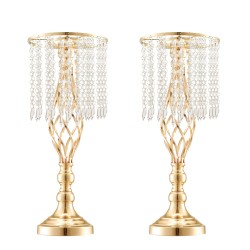 Hiiliteräksinen kukkateline 49 cm korkea ranskan kullanvärinen 12 kpl juhlapöytiin