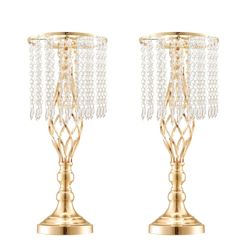 Hiiliteräksinen kukkateline 49 cm korkea ranskan kullanvärinen 12 kpl juhlapöytiin