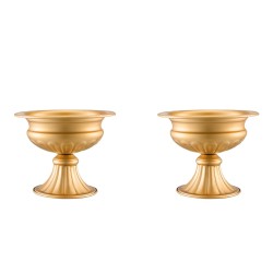 Hiiliteräksiset maljakkotelineet 16 cm 10 kpl ranskalainen kullanväri juhlapöydän keskipiste