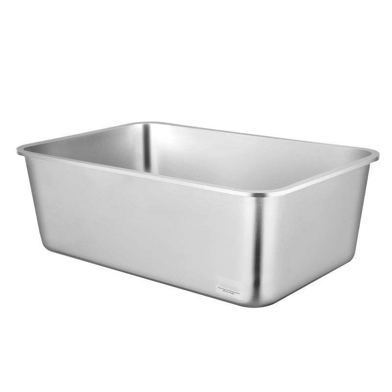 Kissanhiekkalaatikko ruostumatonta terästä syvä kolmen kappaleen setti suurikokoisille metallisella lapiolla suodattavalla