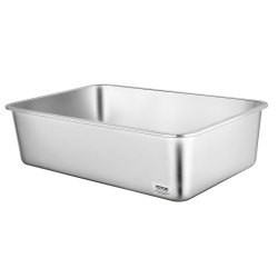 Kissanvessa 2 kappaleen ruostumattomasta teräksestä 150 millimetriä syvä sopii suurikokoisille kissoille