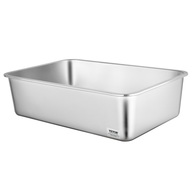 Kissanvessa 2 kappaleen ruostumattomasta teräksestä 150 millimetriä syvä sopii suurikokoisille kissoille