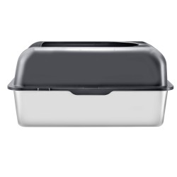 Ruostumaton teräksinen kissanvessa 30 litran 6 tuuman reunoilla suodattava jalkataso metallinen lapio