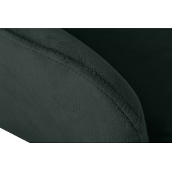 Tyylikäs samettinen baarijakkara selkänojalla ja käsinojilla, 2 kpl