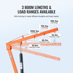 Hydraulinen lava-auton nosturi vetokoukkuun kiinnitettävä seosteräksinen 450 kg 360 asteen kääntyvä