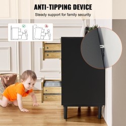 Rottinkilipasto 6 laatikkoa MDF-runko luonnollinen rottinkipunos makuuhuoneeseen