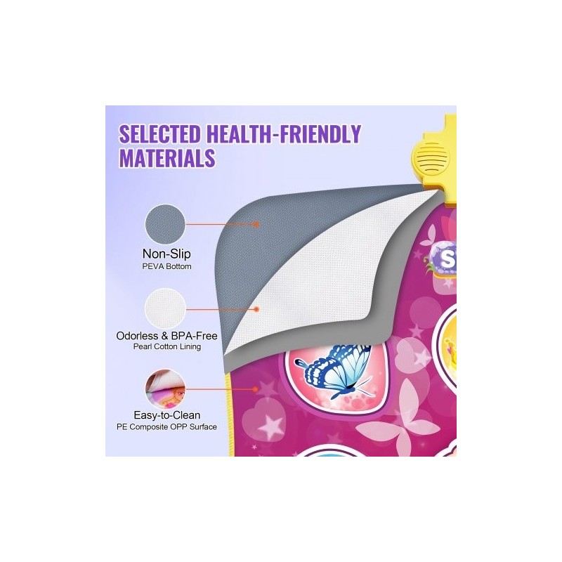 Tanssimatto vinyyli yhdeksän painiketta taitettava kolme pelitilaa