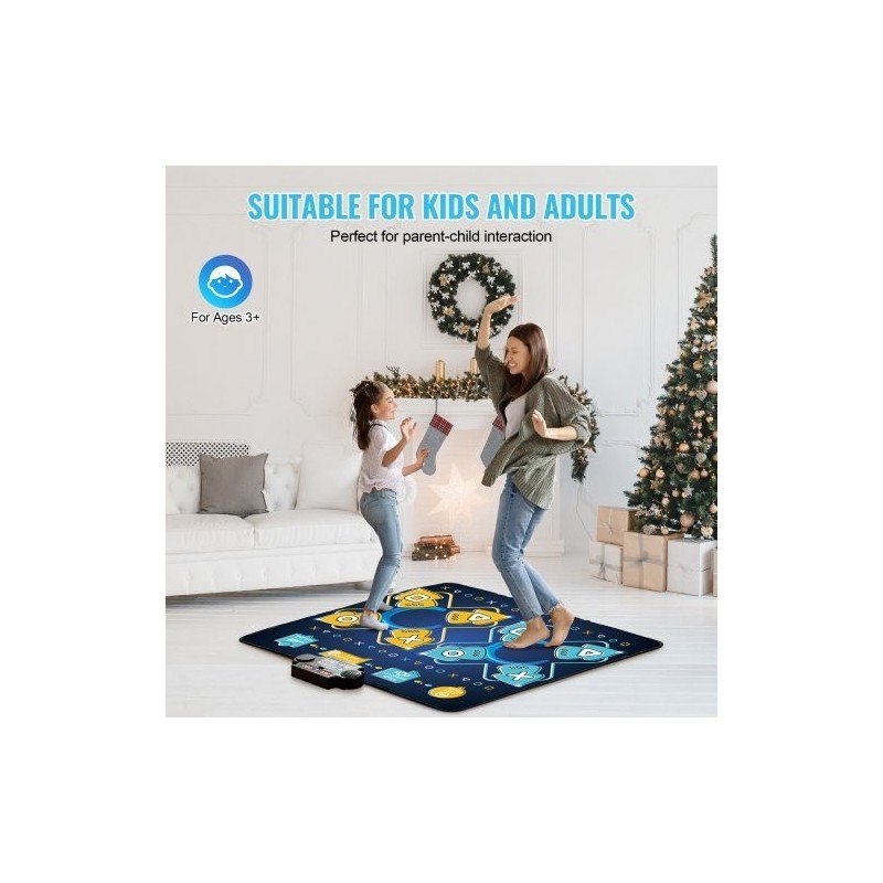 Tanssimatto PEVA pohja kahdeksan painiketta yksin ja kaksin säädettävä äänenvoimakkuus sisäänrakennettu musiikki