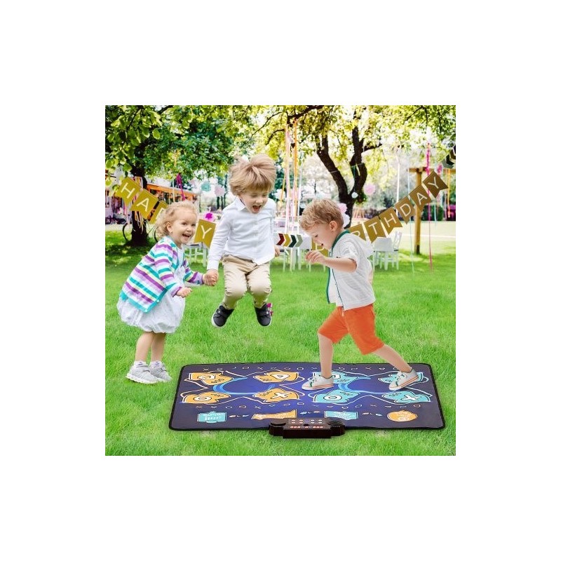 Tanssimatto PEVA pohja kahdeksan painiketta yksin ja kaksin säädettävä äänenvoimakkuus sisäänrakennettu musiikki