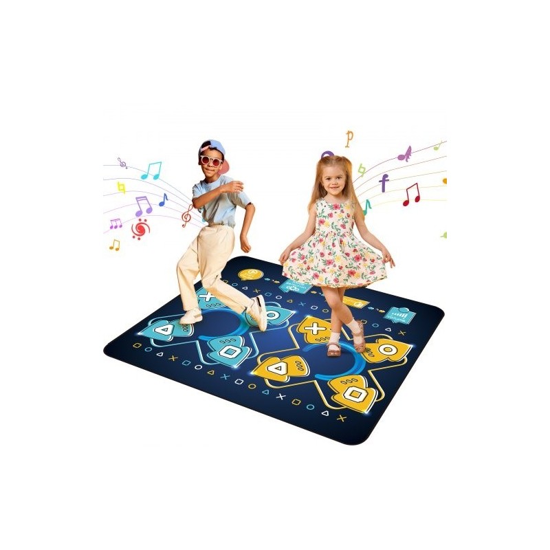 Tanssimatto PEVA pohja kahdeksan painiketta yksin ja kaksin säädettävä äänenvoimakkuus sisäänrakennettu musiikki