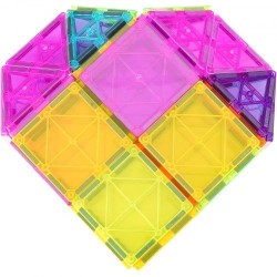 Magneettinen rakennuspalikkasetti 32 kpl ABS-muovi ferriittimagneetit oranssi säilytyspussi lapsille