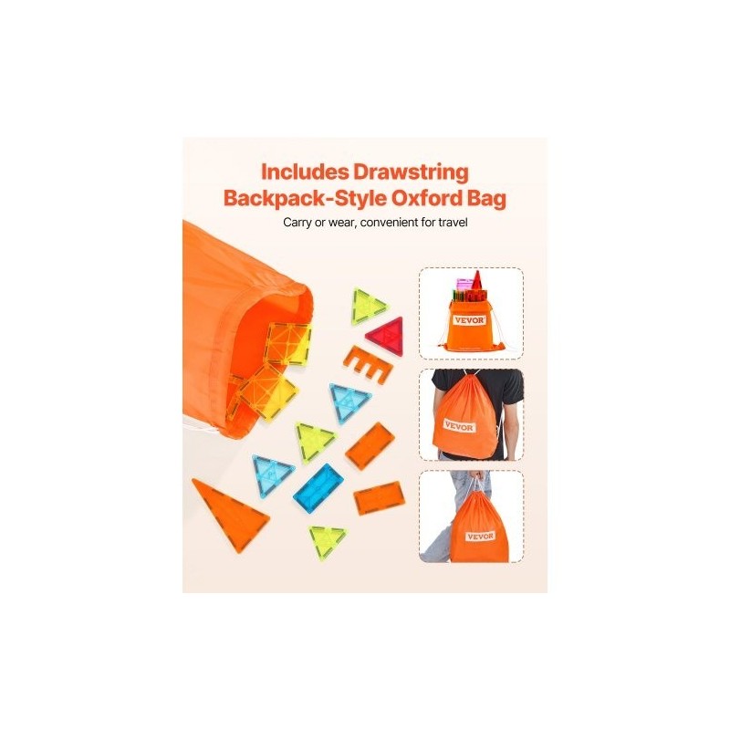 Magneettipalikkasetti 181 osaa muovia ja ferriittimagneetteja sisältäen säilytyspussin