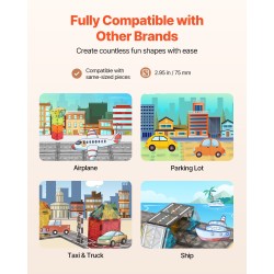 Magneettiset rakennuspalat 56 osaa ABS-muovi ferriittimagneetit oranssi säilytyspussi lapsille