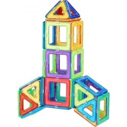 Magneettiset rakennuspalat 123 osaa ABS muovista neodyymimagneetein pyöräosilla 5 vuotiaille