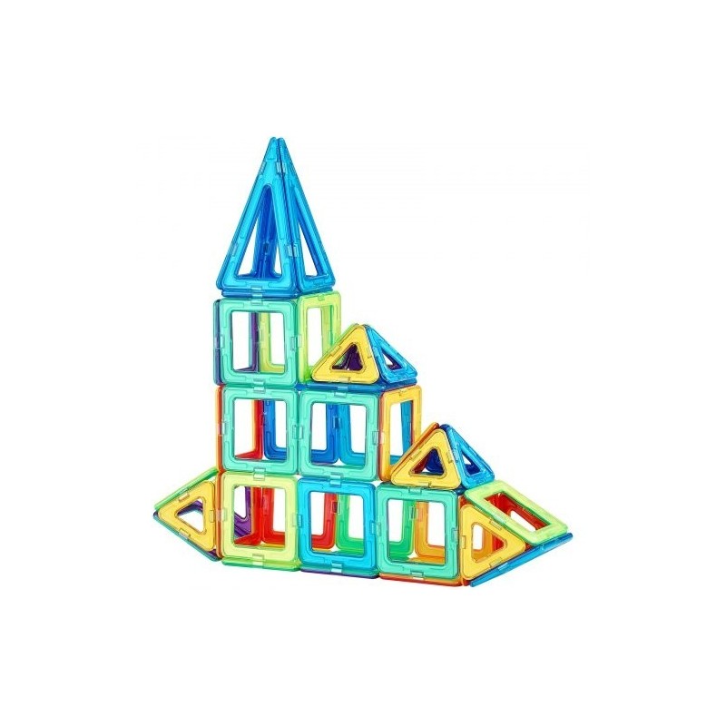 Magneettiset rakennuspalat 123 osaa ABS-muovista neodyymimagneetein pyöräosilla 5-vuotiaille