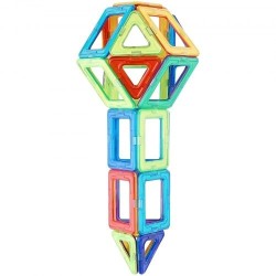 Magneettiset rakennuspalat 123 osaa ABS-muovista neodyymimagneetein pyöräosilla 5-vuotiaille