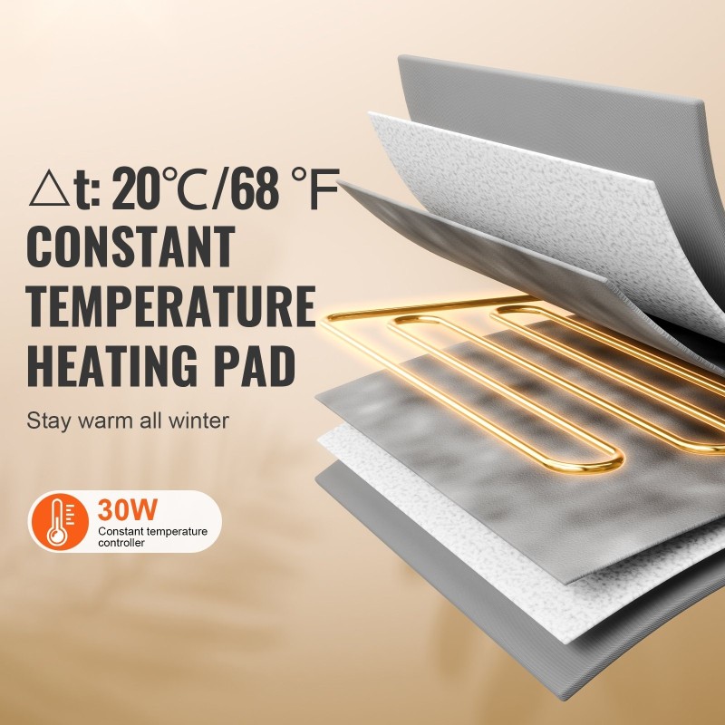 Lämmitettävä ulkokissatalo 600D Oxford-kankaasta 30W lämmitysalustalla sininen