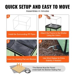 Lämmitettävä kohotettu kissatalo 900D Oxford kangas sisä- ja ulkokäyttöön säädettävä lämpötila 40–60℃