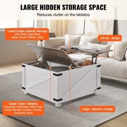 Neliönmuotoinen nostokantinen sohvapöytä 800 x 800 mm lastulevykansi tammijaloilla harmaa ja valkoinen