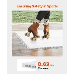 Polypropeeniset lattialaatat 315 x 315 mm 15 kpl harmaa-valkoinen jääkiekko- ja rullaluisteluun