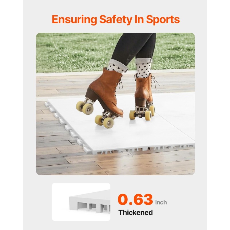 Polypropeeniset lattialaatat 315 x 315 mm 15 kpl harmaa-valkoinen jääkiekko- ja rullaluisteluun