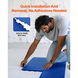 Harjoittelulaatat polypropeeni 315×315 mm 8 kpl sininen jääkiekkoharjoitteluun