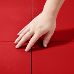 Harjoittelulattialaatat polypropeeni 315x315 mm 8 kappaletta punainen jääkiekon kuivaharjoitteluun