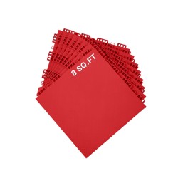 Harjoittelulattialaatat polypropeeni 315x315 mm 8 kappaletta punainen jääkiekon kuivaharjoitteluun