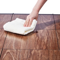 Lukittuvat muoviset tanssilattialaatat pehmustettu pohja 315x315 mm 52 kpl tammi