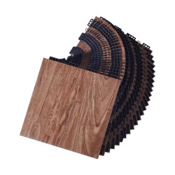 Lukittuvat muoviset tanssilattialaatat pehmustettu pohja 315x315 mm 52 kpl tammi