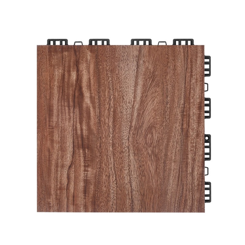 Lukittuvat muoviset tanssilattialaatat pehmustettu pohja 315x315 mm 52 kpl tammi