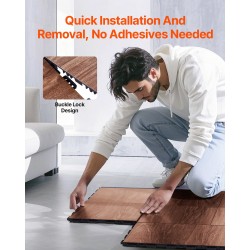 Tanssilattialaatat muoviset tammi puunsyykuvio 25 kappaletta vaimennettu pohja