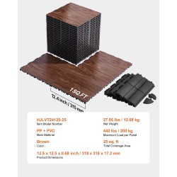 Tanssilattialaatat muoviset tammi puunsyykuvio 25 kappaletta vaimennettu pohja