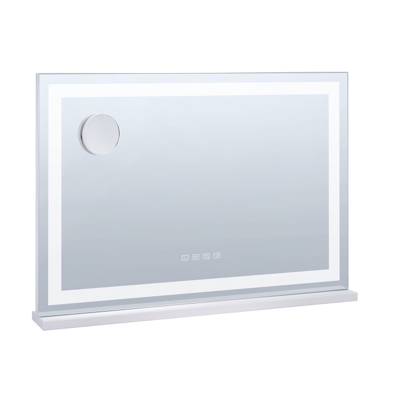 Valopeili neliö valkoinen 800x120x572 mm 3 värilämpötilaa 5x suurennus Bluetooth USB