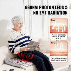 Lämmitysalusta kaukoinfrapunalämmitteinen punaisella fotonivalolla ametisti, jade ja turmaliinikivillä 820 x 520 mm