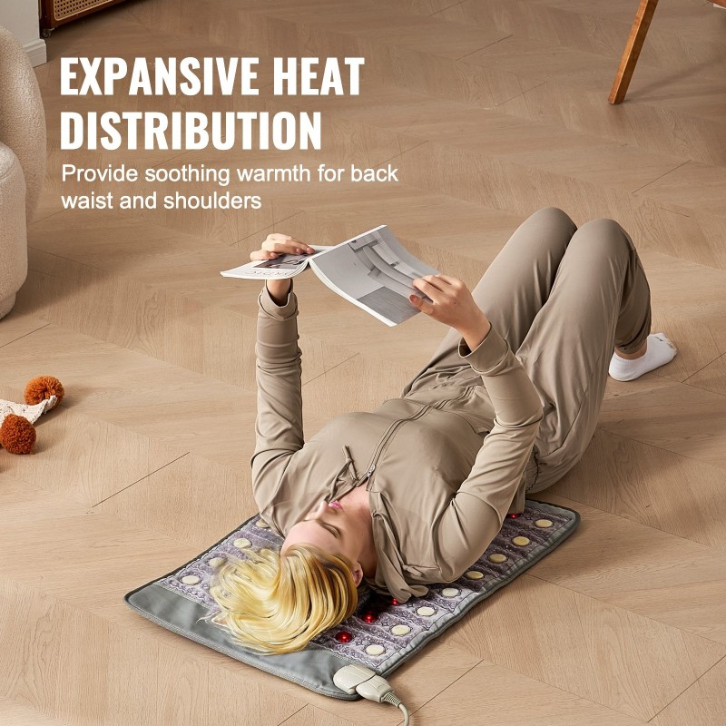 Lämmitysalusta kaukoinfrapunalämmitteinen punaisella fotonivalolla ametisti, jade ja turmaliinikivillä 820 x 520 mm