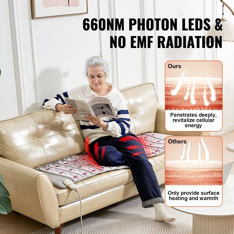 Ametistilämpöalusta 1530x615 mm jade turmaliini kauko-infrapuna 660nm punavalo negatiiviset ionit