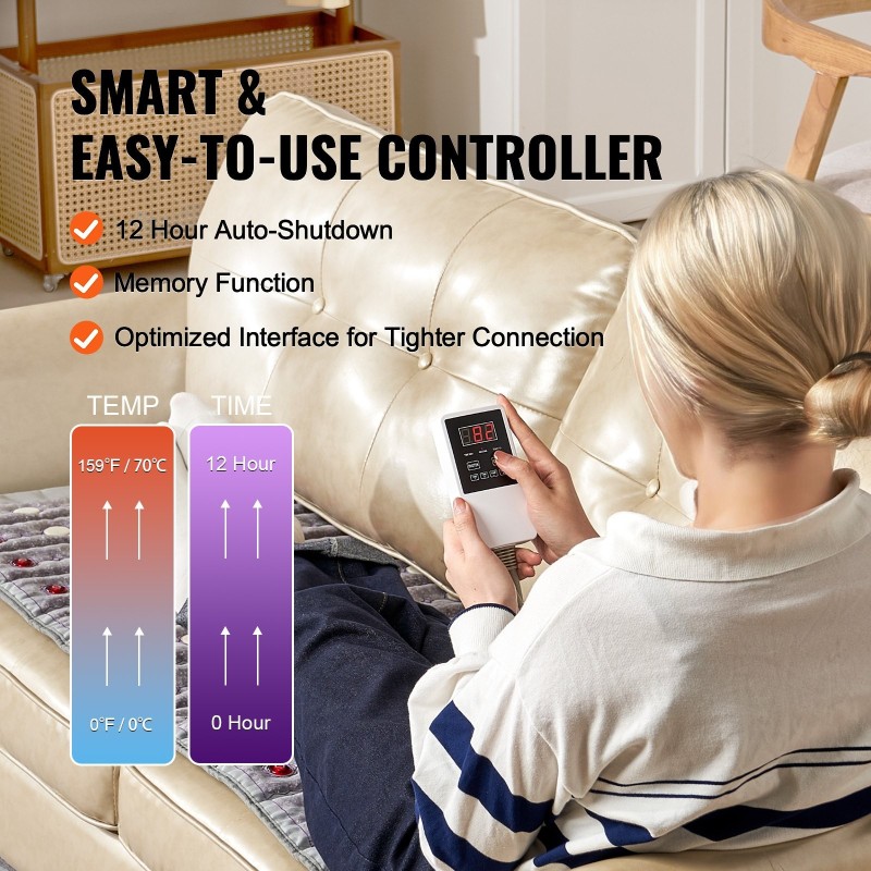 Ametistilämpöalusta 1530x615 mm jade turmaliini kauko-infrapuna 660nm punavalo negatiiviset ionit